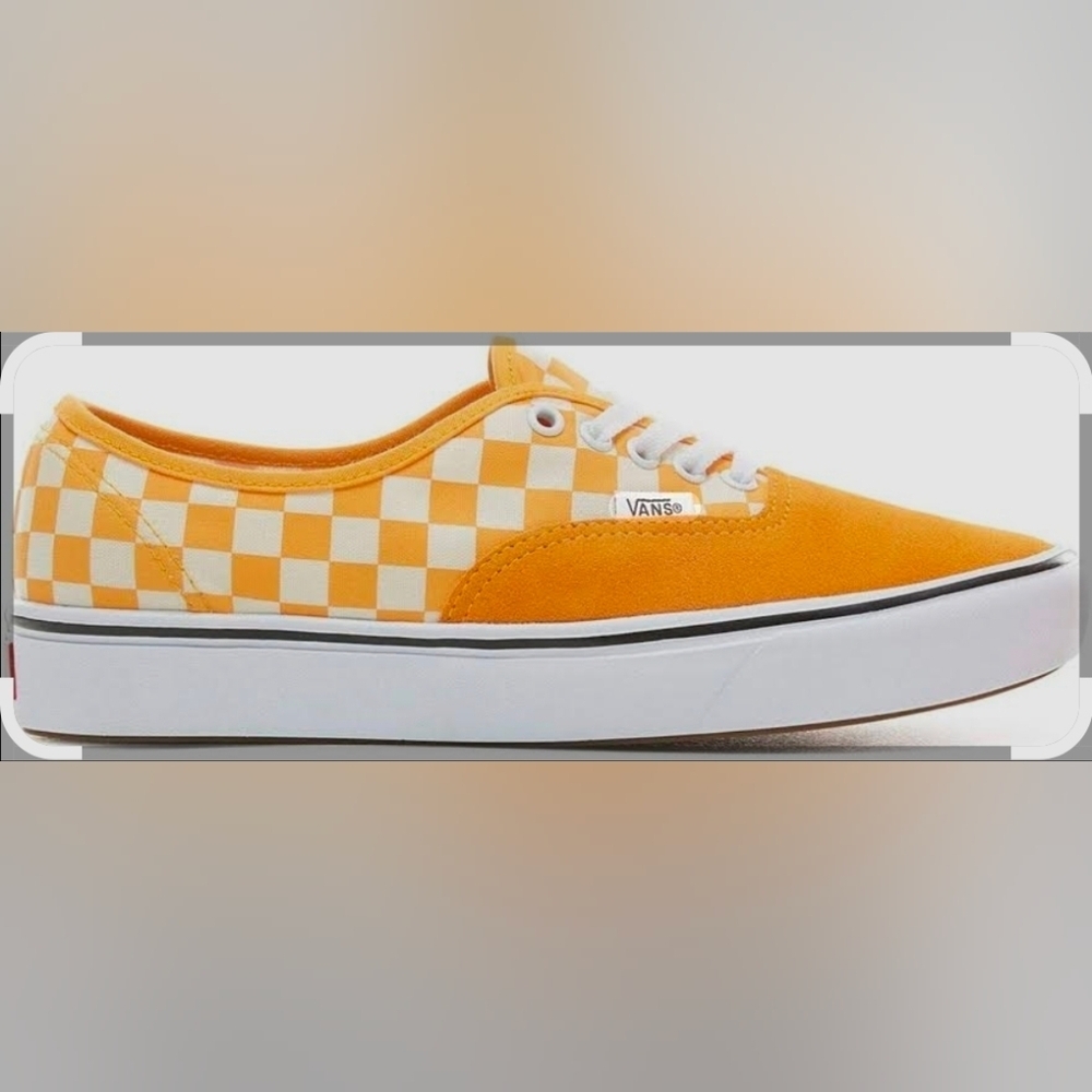 Vans Comfycush Authenic Checker Zinnia Suede Sneaker, Size 10